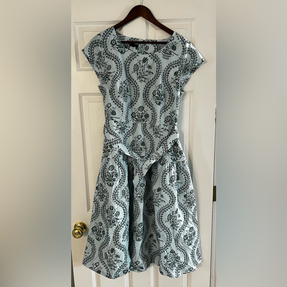 Talbots Dress in Blue and green Floral